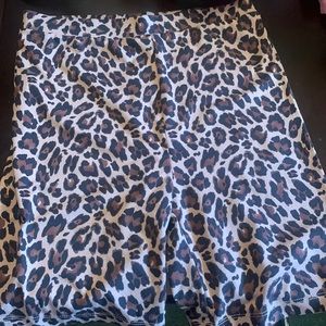 cotton cheetah biker shorts
